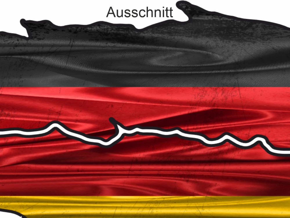 Deutschland Fahne - Ansicht Ausschnitt