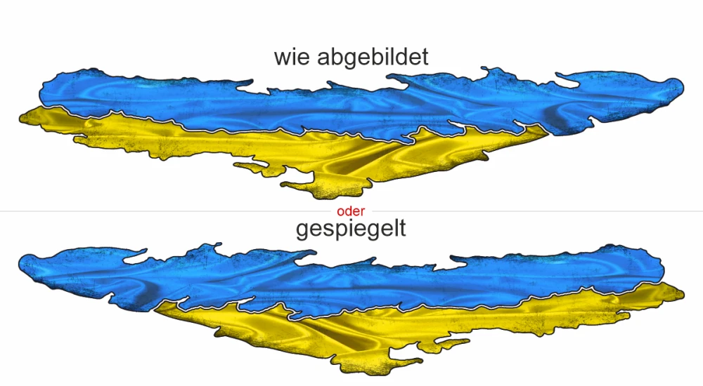 Camper Aufkleber Fahne Ukraine