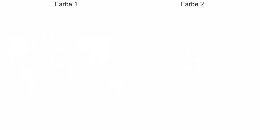 Camper Aufkleber Kompassrose mit Weltkarte - Ansicht Farbauswahl
