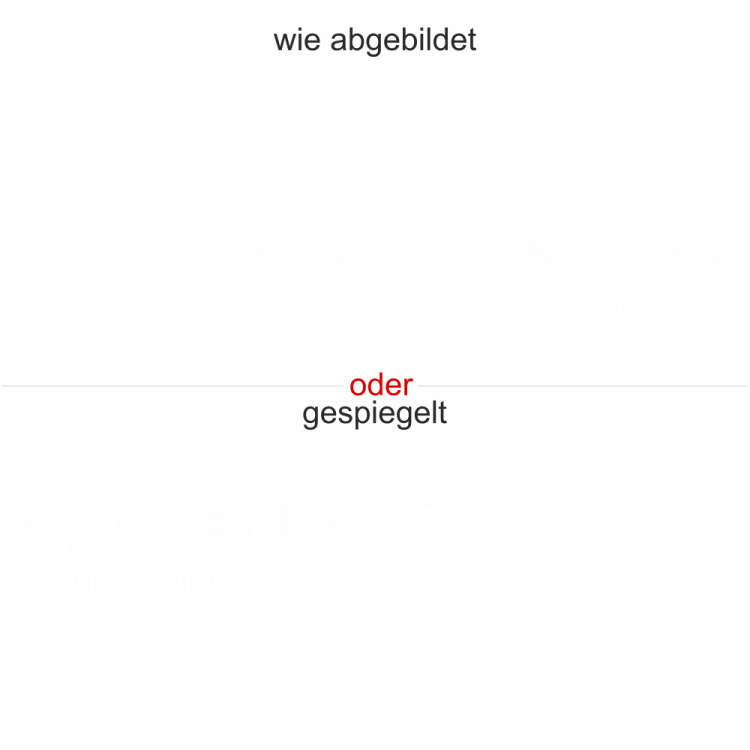 Wohnwagenaufkleber Skyline Ruhrgebiet