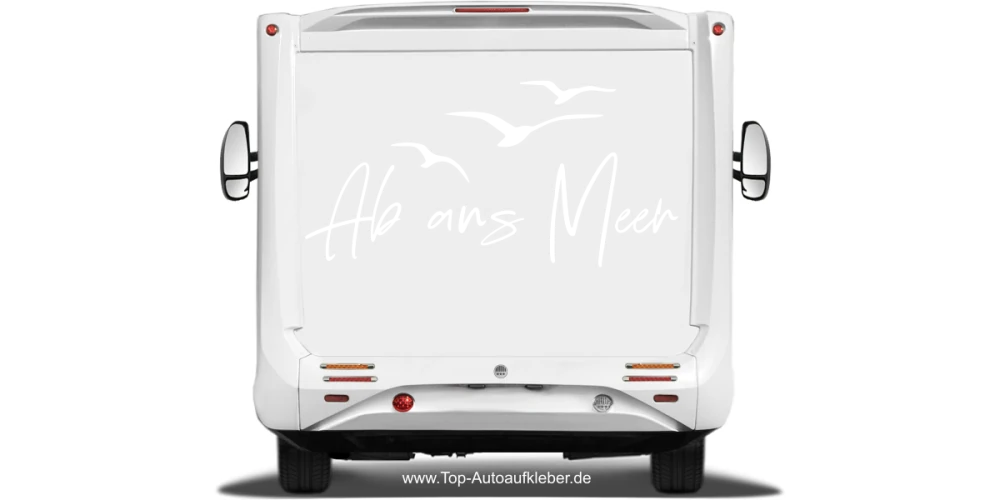 Camperaufkleber Ab ans Meer