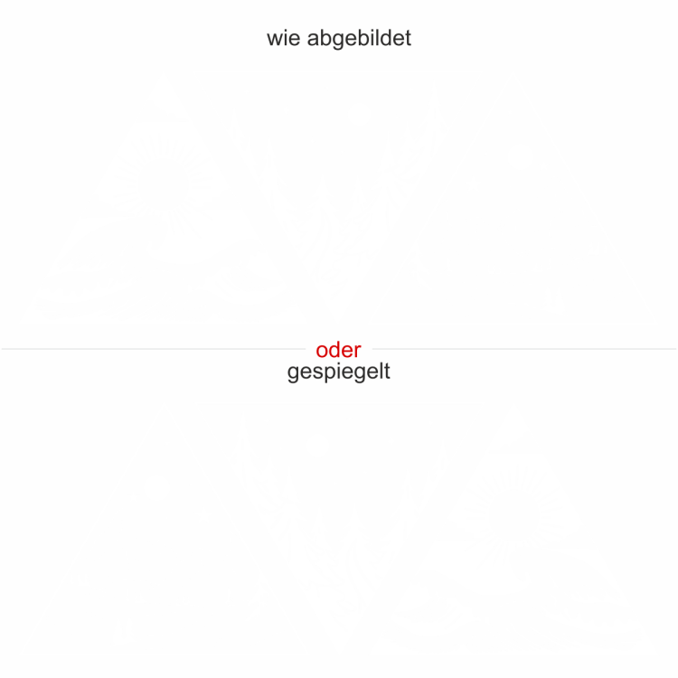 Camperaufkleber Berge Wald und Meer