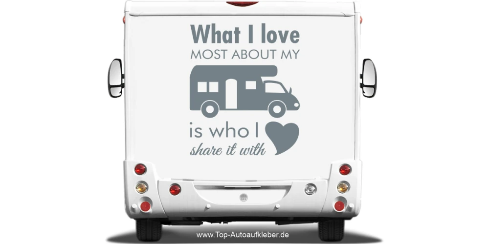 Camperaufkleber What I love