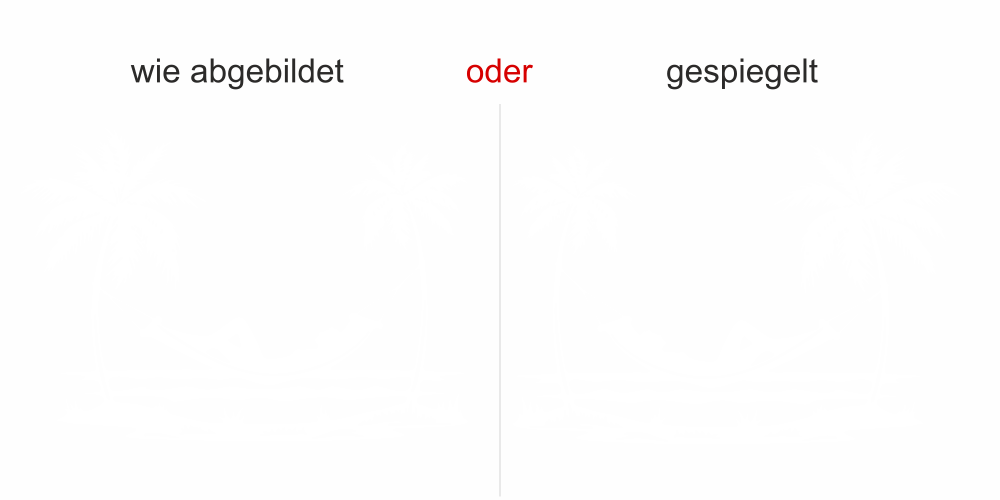Caravanaufkleber Entspannt unter Palmen
