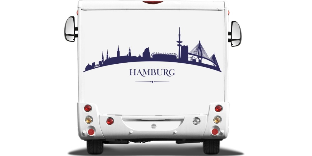 Caravandekor Skyline von Hamburg
