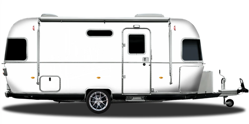 Wohnmobilaufkleber Skyline New York auf hellem Wohnwagen - Ansicht Farbauswahl