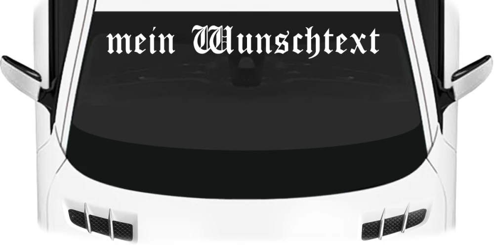 Heckscheibenaufkleber Wunschtext | 16