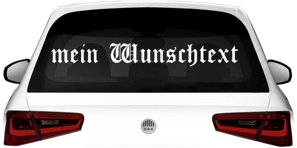 Heckscheibenaufkleber Wunschtext | 16