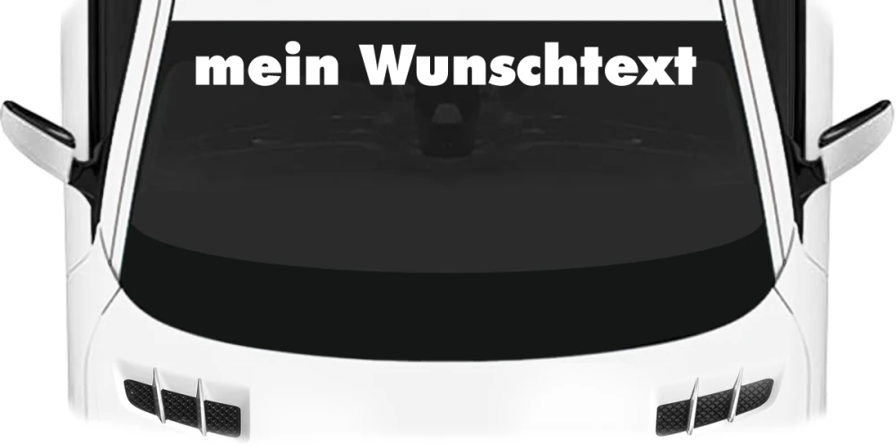 Heckscheibenaufkleber Wunschtext | 24