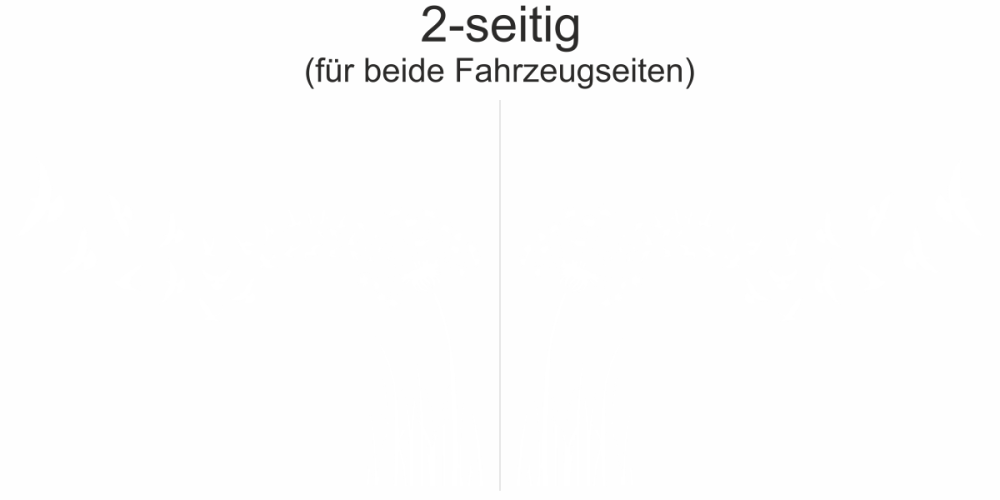 Design Pusteblume mit Vogelschwarm | Set für beide Fahrzeugseiten