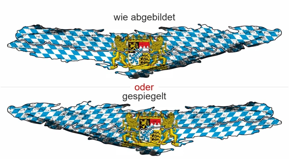 Auto-Aufkleber - BAYERN - Gr. ca. 6,5 x 8cm (301430) - Wappen Landeszeichen  Flagge-301430