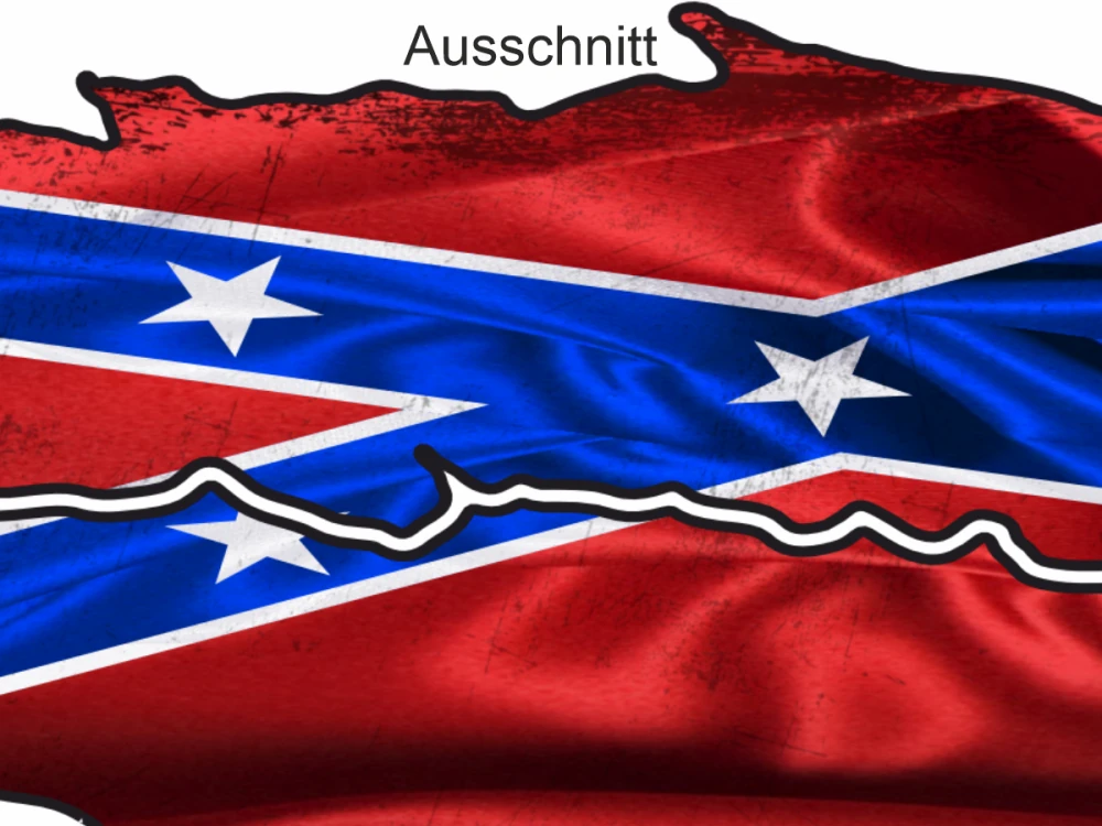 Autoaufkleber Die Flagge der Konföderierten Staaten von Amerika - Ansicht Ausschnitt