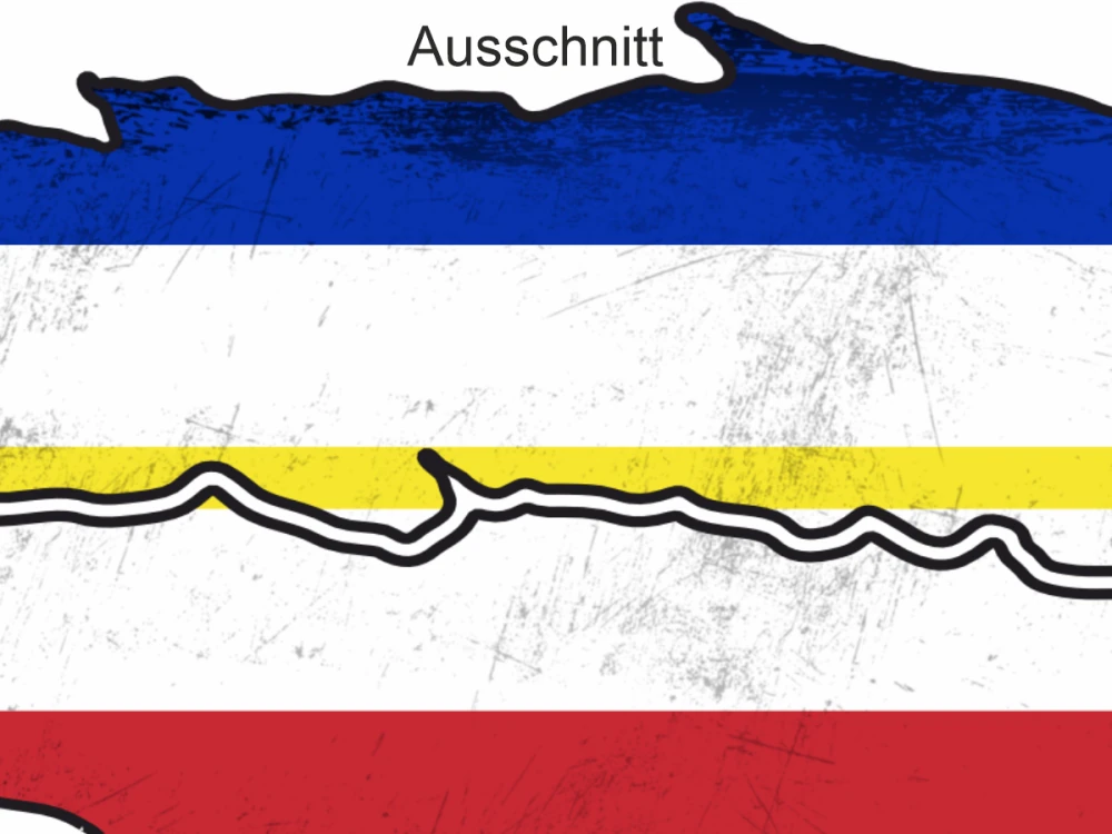 Aufkleber Flagge Mecklenburg-Vorpommern - Ansicht Ausschnitt