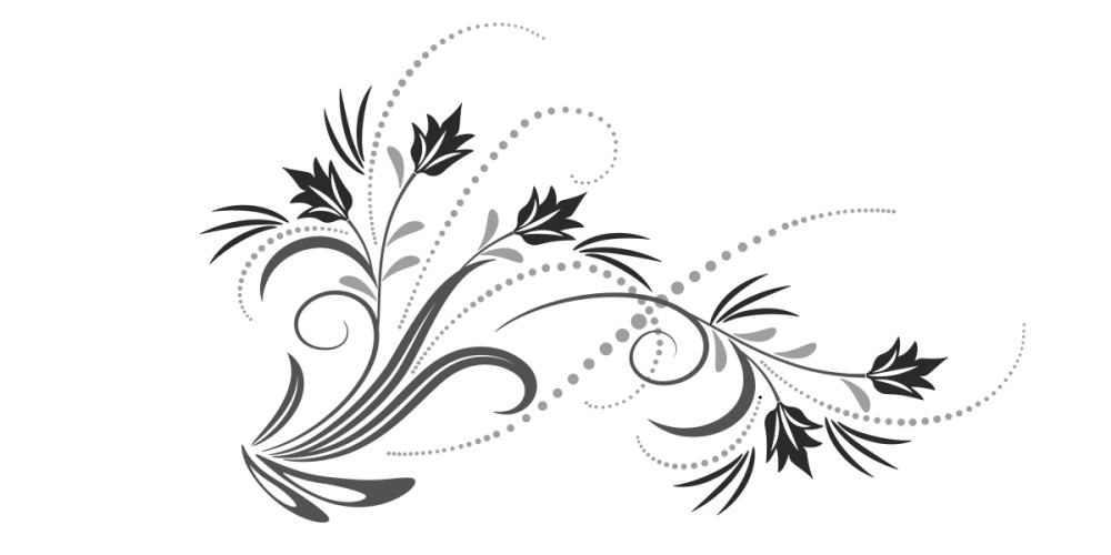 Motorhaubenaufkleber Blumenornament