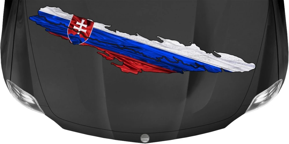 Heckaufkleber Fahne der Slowakei