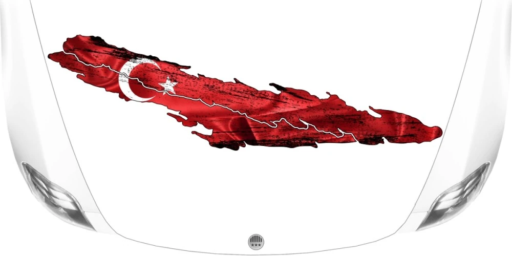 Heckaufkleber Fahne von der Türkei