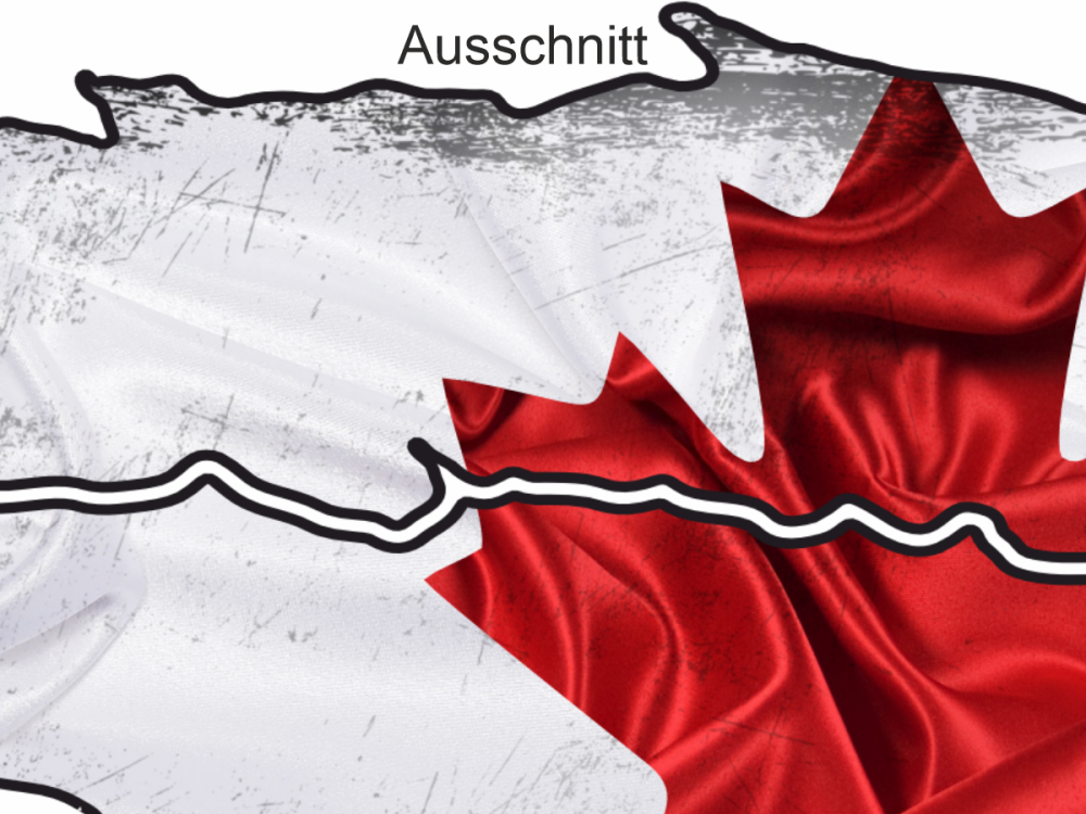 Heckaufkleber Fahne von Kanada - Ansicht Ausschnitt