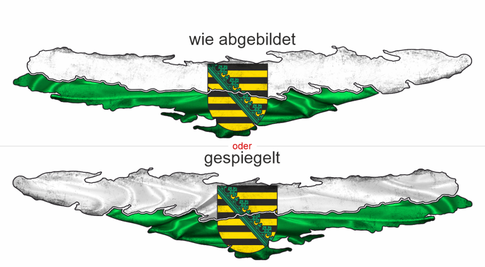 Die sächsische Flagge - Ansicht Ausrichtung