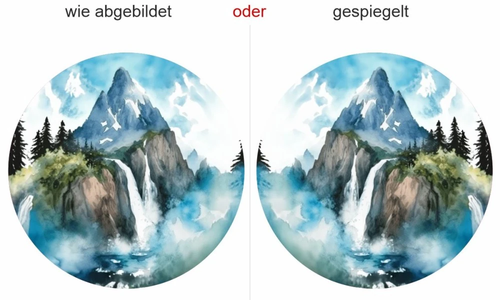 Heckaufkleber Gebirge Aquarell (in 7 Varianten erhältlich)