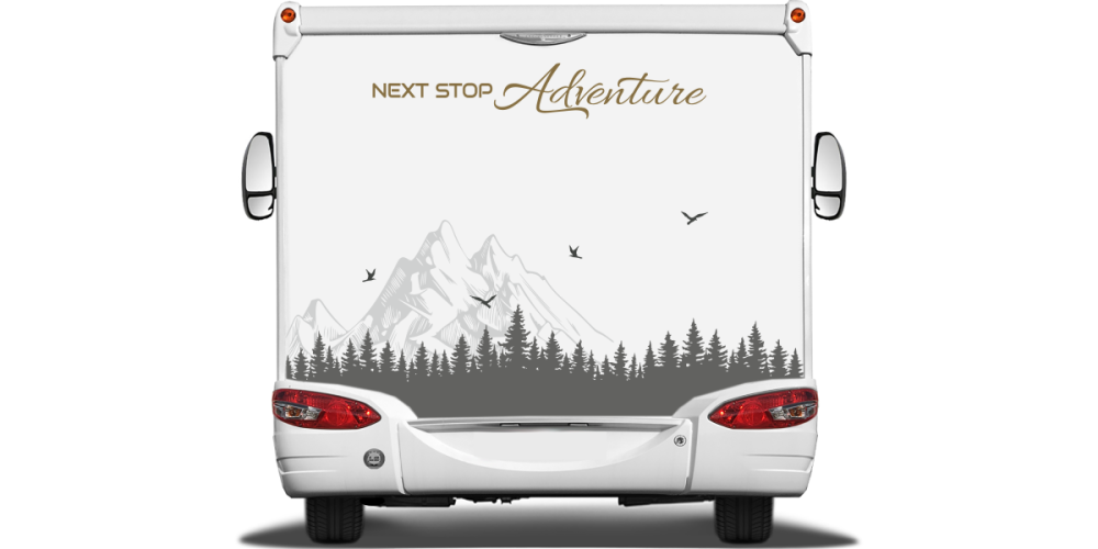 Heckaufkleber NEXT STOP Adventure