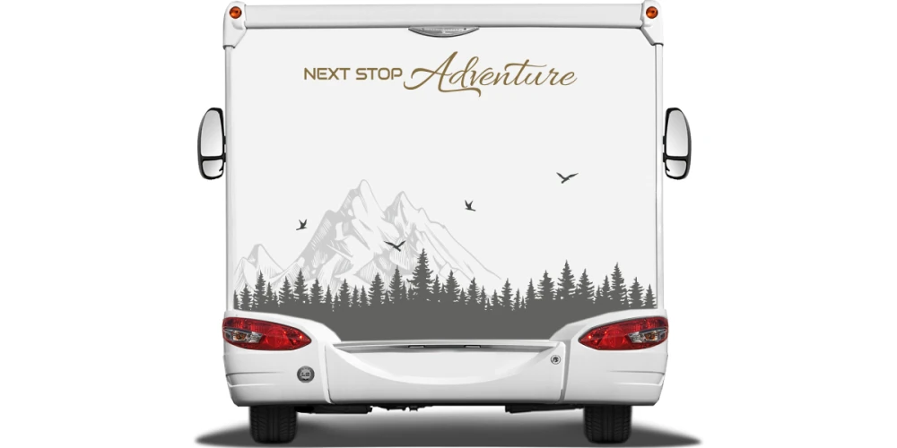 Heckaufkleber NEXT STOP Adventure