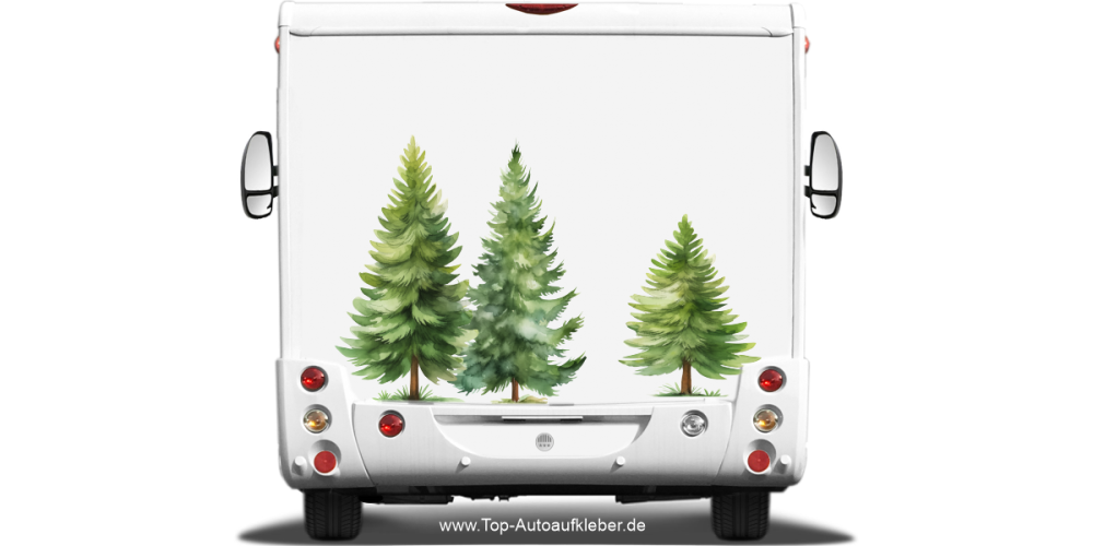 Heckaufkleber Set Tannen