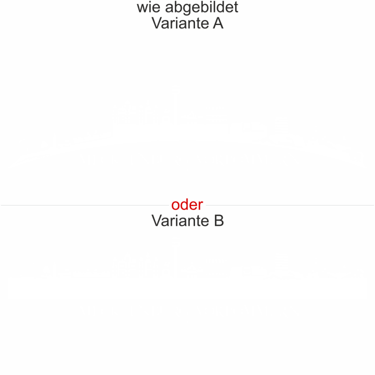 Heckscheibenaufkleber Skyline Mecklenburg-Vorpommern - wie abgebildet - Ansicht Farbauswahl - Varianten A und B