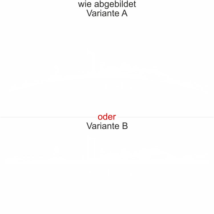 Heckscheibenaufkleber Skyline Sachsen - wie abgebildet - Ansicht Farbauswahl - Varianten A und B