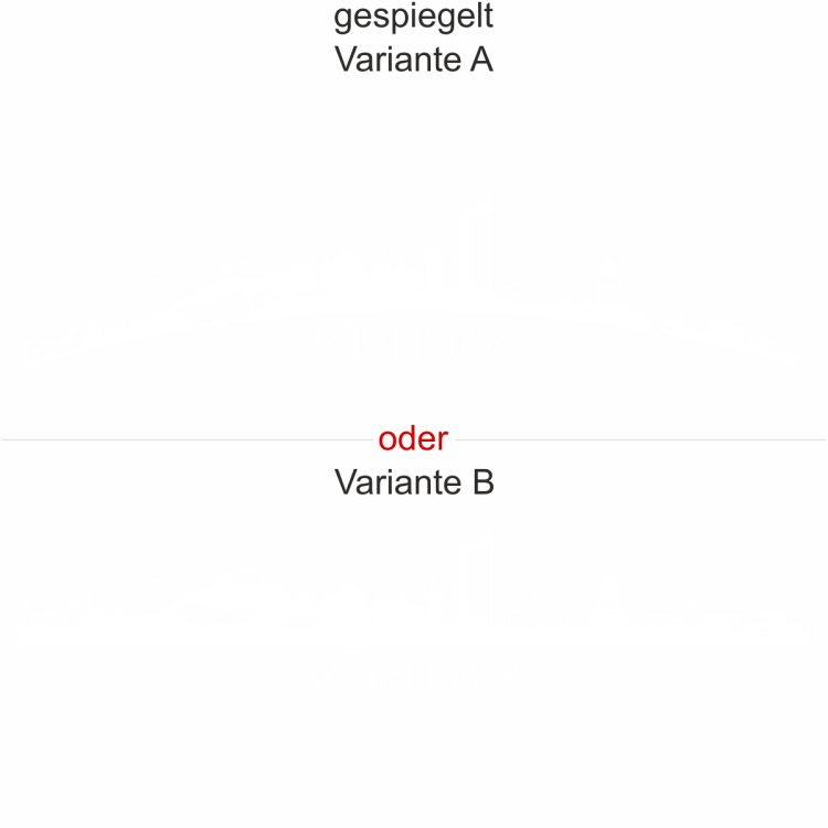 Heckscheibenaufkleber Skyline Sachsen - gespiegelt - Ansicht Farbauswahl - Varianten A und B