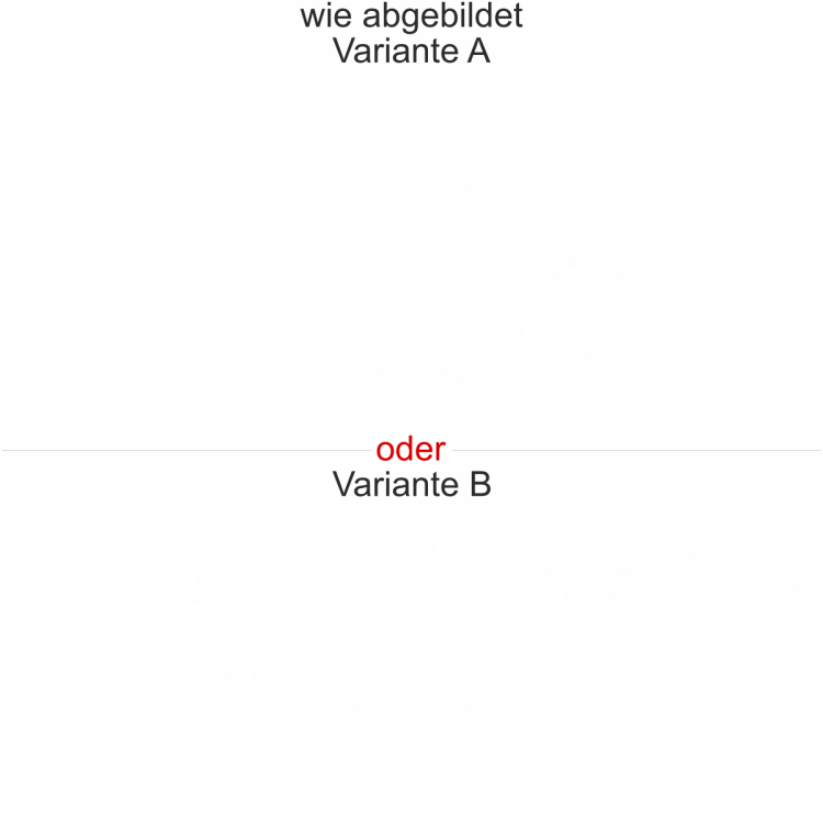 Heckscheibenaufkleber Skyline Sachsen-Anhalt - wie abgebildet - Ansicht Farbauswahl - Varianten A und B