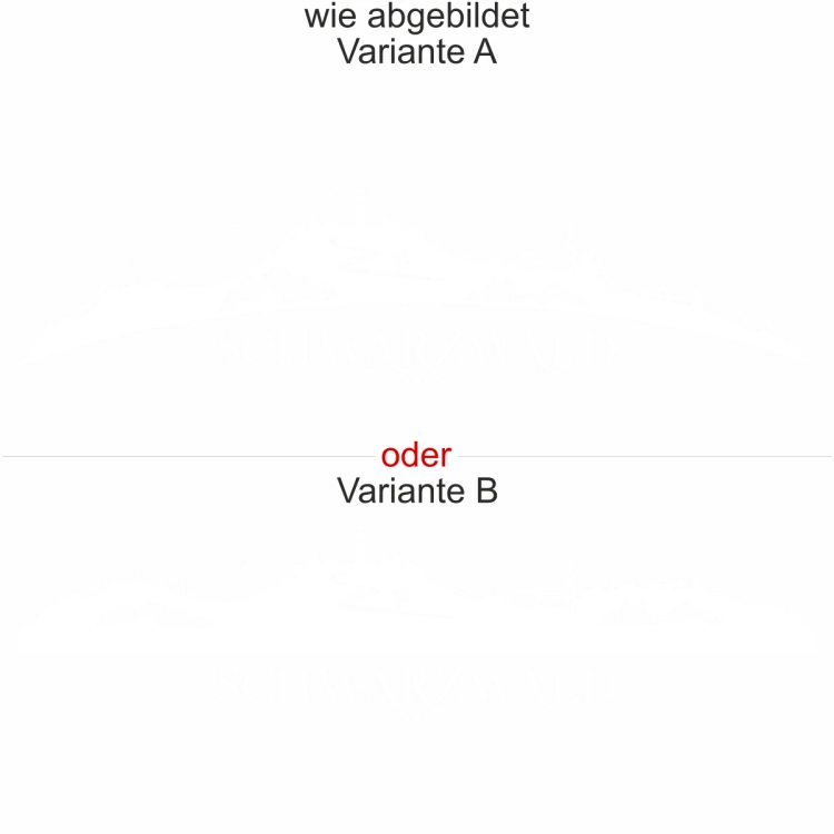 Heckscheibenaufkleber Skyline Schwarzwald - wie abgebildet - Ansicht Farbauswahl - Varianten A und B