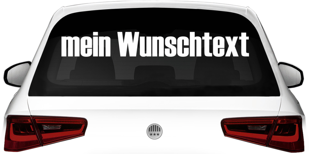 Heckscheibenaufkleber Wunschtext | 28