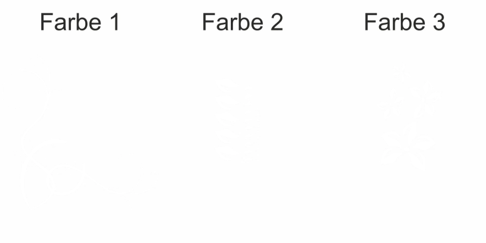 Klebefolie für die Heckscheibe mit buntem Blumenornament - Ansicht Farbauswahl