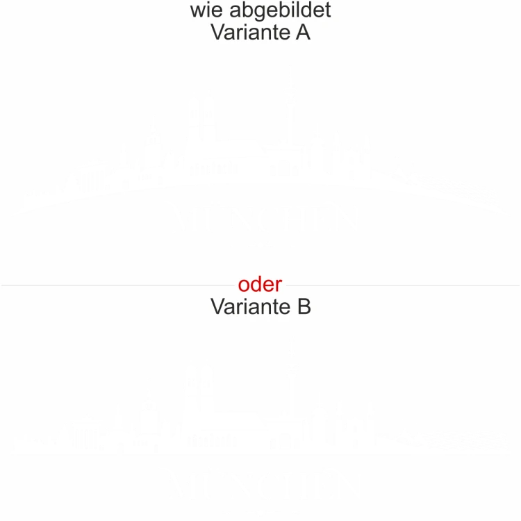 Münchner Skyline als Aufkleber für die Motorhaube Ihres Wagens - Ansicht Ausrichtung und Farbauswahl Münchner Skyline als Aufkleber für die Motorhaube Ihres Wagens - Ansicht Ausrichtung und Farbauswahl