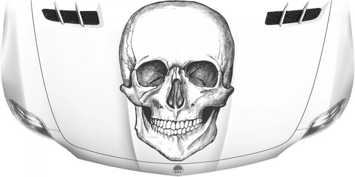 Klebefolie Skull Totenkopf silber schwarz - Möbelfolie 45 x 200cm, 8