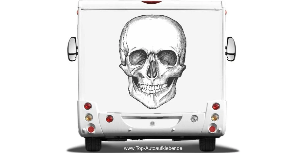 Dekoraufkleber mit Totenkopf