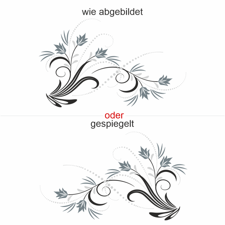 Motorhaubenaufkleber Blumenornament