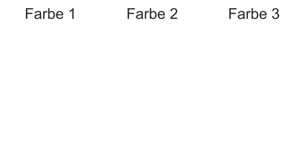 Motorhaubenaufkleber Blumenranke - Ansicht Farbauswahl