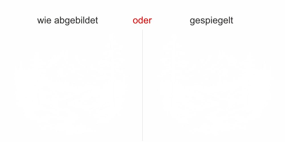Motorhaubenaufkleber Gletscherbach in der Bergwelt - Ansicht Ausrichtung und Farbauswahl
