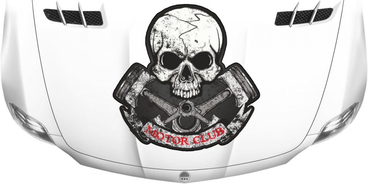 Motorhaubenaufkleber Totenkopf Motor Club