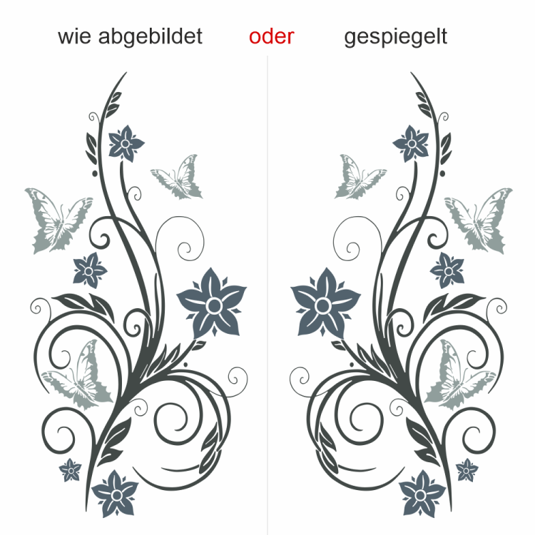 Motorhaubenaufkleber Schmetterlingsdekor