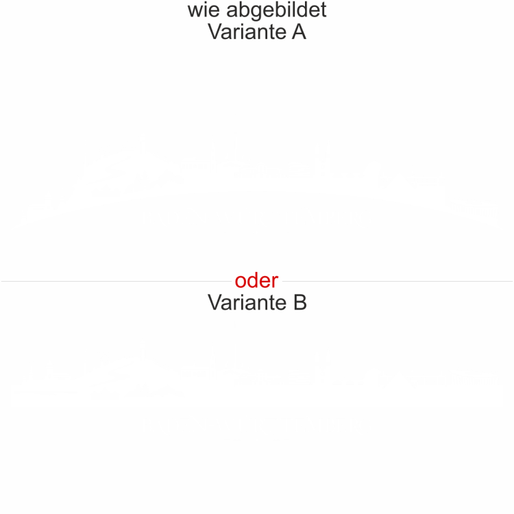 Motorhaubenaufkleber Skyline Baden-Württemberg - wie abgebildet - Ansicht Farbauswahl - Varianten A und B