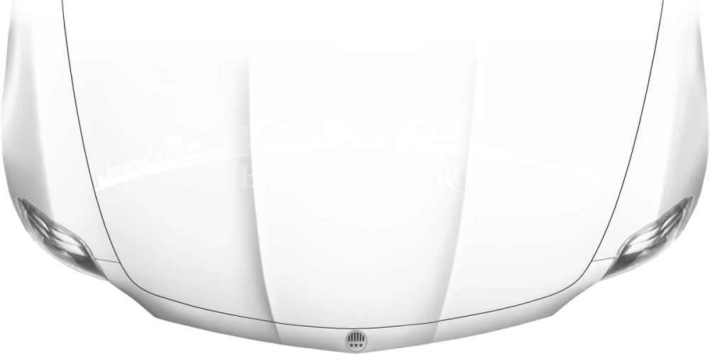 Motorhaubenaufkleber Skyline Brandenburg auf heller Motorhaube - Ansicht Farbauswahl