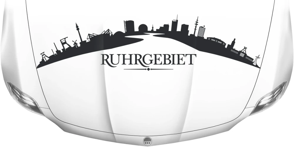 Motorhaubenaufkleber Skyline Ruhrgebiet