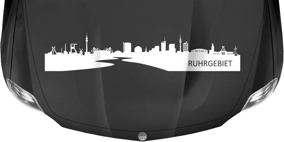 Motorhaubenaufkleber Skyline Ruhrgebiet