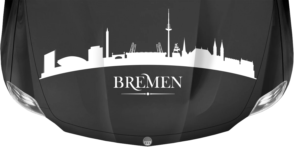 Silhouette von Bremen mit den Umrissen von Bremen