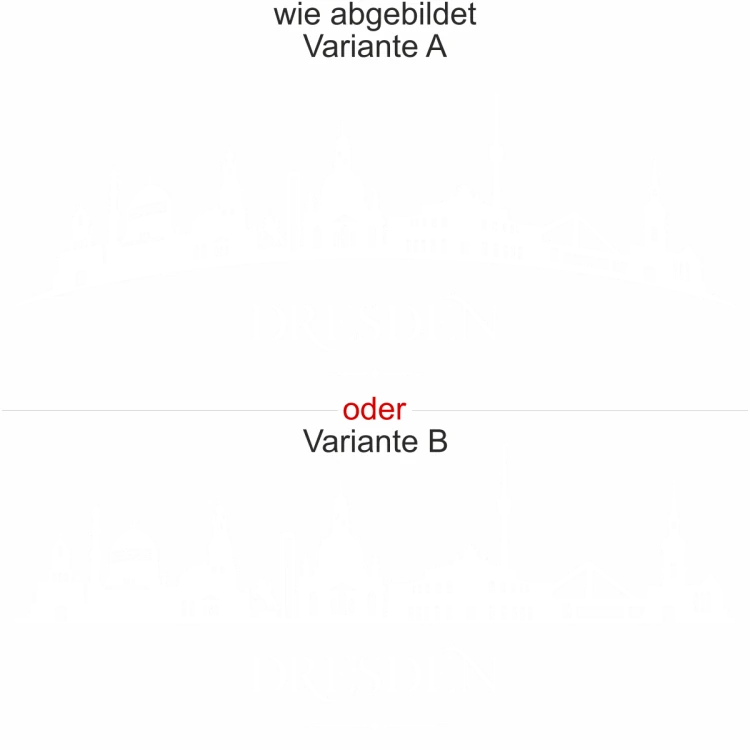 Autoaufkleber für die Motorhaube mit Dresdner Skyline - Ansicht Ausrichtung mit Farbauswahl und Variante Autoaufkleber für die Motorhaube mit Dresdner Skyline - Ansicht Ausrichtung mit Farbauswahl und Variante