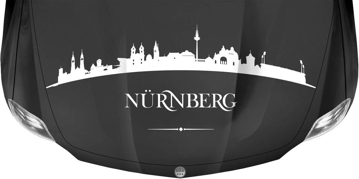 Motorhaubendekor Skyline Nürnberg