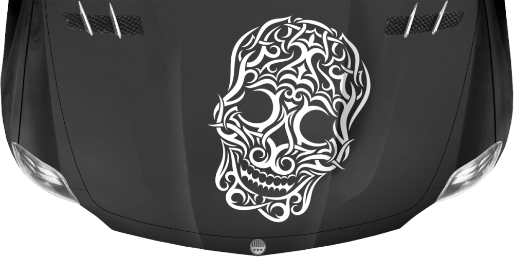 Motorhaubendekor Totenkopf Tribal