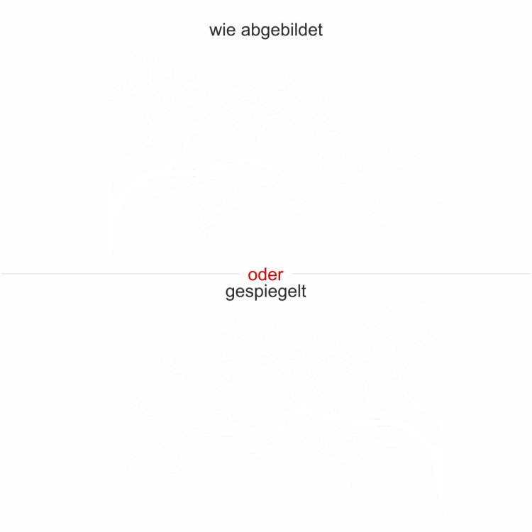 Sticker für die Motorhaube mit tollem Ast - Ansicht Ausrichtung und Farbauswahl